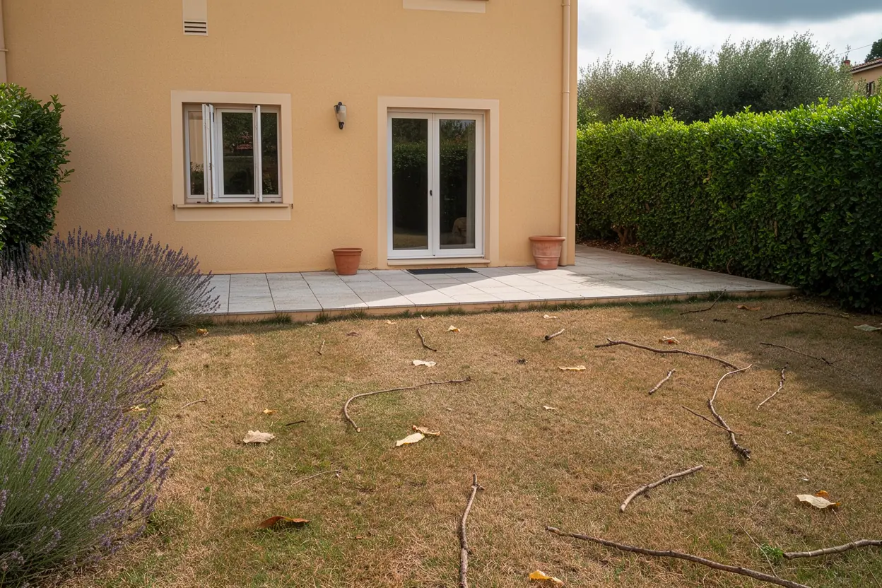 Jardin niçois dégagé après évacuation des déchets verts